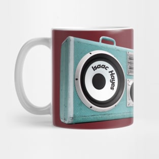 a radio 60s with sticker Isaac Hayes Mug